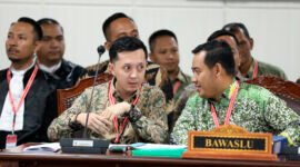 Bawaslu Fatihunnajah memberi keterangan dalam sidang Perkara Nomor 20/PHPU.BUP-XXIII/2025 Perselisihan Hasil Pemilihan Umum Bupati (PHPU Bup) di hadapan Majelis Hakim Panel 2 yang dipimpin Wakil Ketua MK Saldi Isra dengan didampingi Hakim Konstitusi Ridwan Mansyur dan Hakim Konstitusi Arsul Sani, di Ruang Sidang Gedung II MK. Senin (20/1/2025). Foto: Humas (mkri.id/Teguh)